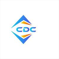design de logotipo de tecnologia abstrata cdc em fundo branco. conceito de logotipo de carta de iniciais criativas cdc. vetor