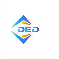 Ded design de logotipo de tecnologia abstrata em fundo branco. ded criativo letras iniciais logotipo concept.ded design de logotipo de tecnologia abstrata em fundo branco. ded conceito de logotipo de carta de iniciais criativas. vetor