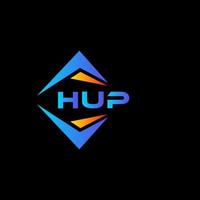 hup design de logotipo de tecnologia abstrata em fundo preto. hup conceito de logotipo de carta de iniciais criativas. vetor