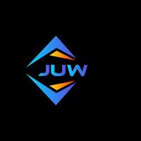 juw design de logotipo de tecnologia abstrata em fundo preto. juw conceito criativo do logotipo da letra inicial. vetor