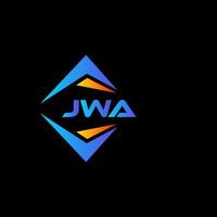 design de logotipo de tecnologia abstrata jwa em fundo preto. jwa conceito criativo do logotipo da carta inicial. vetor