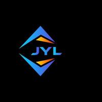 jyl design de logotipo de tecnologia abstrata em fundo preto. conceito de logotipo de letra de iniciais criativas jyl. vetor