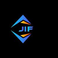 jif design de logotipo de tecnologia abstrata em fundo preto. conceito de logotipo de letra de iniciais criativas jif. vetor