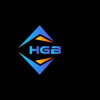 design de logotipo de tecnologia abstrata hgb em fundo preto. conceito de logotipo de letra de iniciais criativas hgb. vetor
