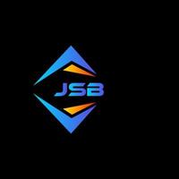 design de logotipo de tecnologia abstrata jsb em fundo preto. conceito de logotipo de carta de iniciais criativas jsb. vetor