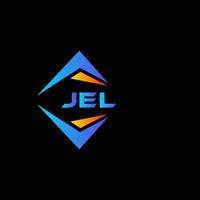 jel design de logotipo de tecnologia abstrata em fundo preto. jel conceito de logotipo de carta de iniciais criativas. vetor