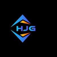 design de logotipo de tecnologia abstrata hjg em fundo preto. hjg conceito criativo do logotipo da carta inicial. vetor