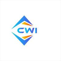 design de logotipo de tecnologia abstrata cwi em fundo branco. conceito criativo do logotipo da carta inicial cwi. vetor