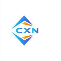 design de logotipo de tecnologia abstrata cxn em fundo branco. conceito de logotipo de carta de iniciais criativas cxn. vetor