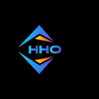 design de logotipo de tecnologia abstrata hho em fundo preto. hho conceito criativo do logotipo da carta inicial. vetor