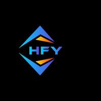 design de logotipo de tecnologia abstrata hfy em fundo preto. conceito de logotipo de letra de iniciais criativas hfy. vetor