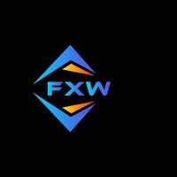 design de logotipo de tecnologia abstrata fxw em fundo preto. fxw conceito criativo do logotipo da carta inicial. vetor