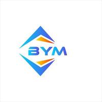 bym design de logotipo de tecnologia abstrata em fundo branco. bym conceito de logotipo de carta de iniciais criativas. vetor