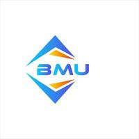 bmu design de logotipo de tecnologia abstrata em fundo branco. conceito de logotipo de carta de iniciais criativas bmu. vetor