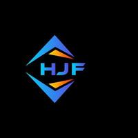 design de logotipo de tecnologia abstrata hjf em fundo preto. conceito de logotipo de letra de iniciais criativas hjf. vetor