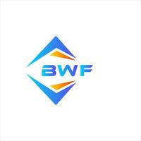 design de logotipo de tecnologia abstrata bwf em fundo branco. conceito de logotipo de letra de iniciais criativas bwf. vetor