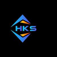hks design de logotipo de tecnologia abstrata em fundo preto. conceito de logotipo de carta de iniciais criativas hks. vetor