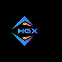 design de logotipo de tecnologia abstrata hgx em fundo preto. conceito de logotipo de letra de iniciais criativas hgx. vetor