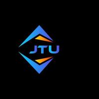 design de logotipo de tecnologia abstrata jtu em fundo preto. jtu conceito criativo do logotipo da carta inicial. vetor