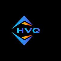 design de logotipo de tecnologia abstrata hvq em fundo preto. hvq conceito de logotipo de letra de iniciais criativas. vetor