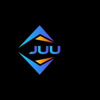 juu design de logotipo de tecnologia abstrata em fundo preto. juu conceito criativo do logotipo da carta inicial. vetor