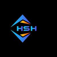 design de logotipo de tecnologia abstrata hsh em fundo preto. conceito de logotipo de carta de iniciais criativas hsh. vetor