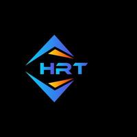 design de logotipo de tecnologia abstrata hrt em fundo preto. conceito de logotipo de carta de iniciais criativas hrt. vetor