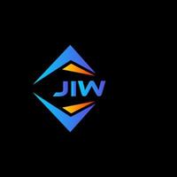 jiw design de logotipo de tecnologia abstrata em fundo preto. jiw conceito criativo do logotipo da carta inicial. vetor
