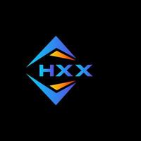 design de logotipo de tecnologia abstrata hxx em fundo preto. conceito de logotipo de letra de iniciais criativas hxx. vetor