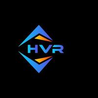 design de logotipo de tecnologia abstrata hvr em fundo preto. conceito de logotipo de letra de iniciais criativas hvr. vetor