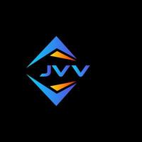 design de logotipo de tecnologia abstrata jvv em fundo preto. jvv conceito criativo do logotipo da carta inicial. vetor