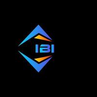 design de logotipo de tecnologia abstrata ibi em fundo preto. conceito de logotipo de carta de iniciais criativas ibi. vetor