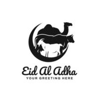 vetor de design de logotipo eid al adha