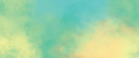 fundo abstrato pintura aquarela. belo design de respingos de aquarela azul, verde e amarelo tons de verde liso coloridos texturas de aquarela tela de aquarela texturizada em papel para design criativo moderno vetor