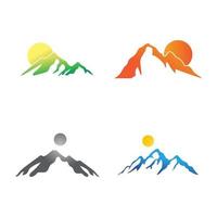 vetor de logotipo de ilustração de montanha e design de símbolo
