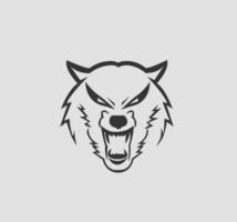 ilustração em vetor mascote lobo