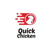 design de logotipo de entrega rápida de frango rápido