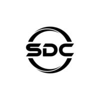 design do logotipo da carta sdc na ilustração. logotipo vetorial, desenhos de caligrafia para logotipo, pôster, convite, etc. vetor