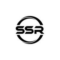 design de logotipo de carta ssr na ilustração. logotipo vetorial, desenhos de caligrafia para logotipo, pôster, convite, etc. vetor