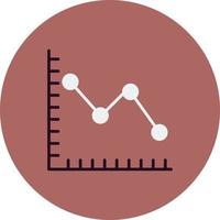 ícone de vetor de gráfico de linhas