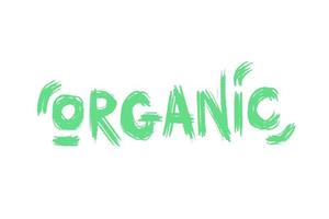 tipografia de palavra orgânica estilizada para parecer grama verde desenhada. design vetorial pode ser usado para cartazes, folhetos, sites, aplicativos móveis ou painéis. vetor