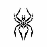 logotipo de aranha tribal. desenho de tatuagem. ilustração em vetor estêncil animal.