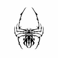 logotipo de aranha tribal. desenho de tatuagem. ilustração em vetor estêncil animal.