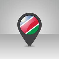 ícone de localização do mapa da namíbia vetor