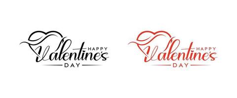 adorável feliz dia dos namorados logotipo, feliz dia dos namorados com amor, design de logotipo vetorial de amor. vetor