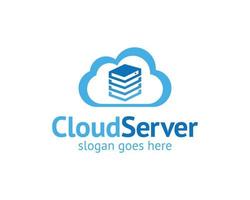 logotipo do servidor em nuvem vetor