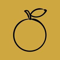 ícone laranja. elementos de celebração do ano novo chinês. ícones desenhados à mão estilo. bom para impressões, cartazes, logotipo, decoração de festa, cartão de felicitações, etc. vetor