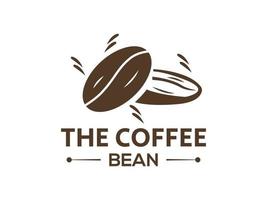 grão de café ou vetor de design de logotipo de cafeteria