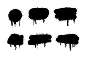 escova de angústia preta. textura grunge. ilustração em vetor efeito sangue fluindo.