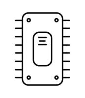 ilustração vetorial de microcircuito linear vetor